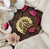 Vriksham Exquisite Half Moon With Floral Kundan Jada Billai-G19259